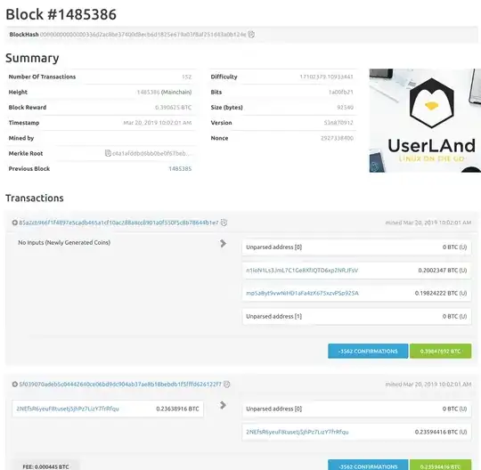 Blockexplorer.com showing transactions in last block with -3562
