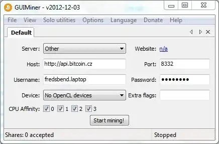 Slush main server credentials GUIminer