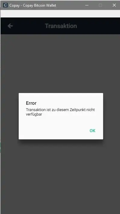 Copay error message