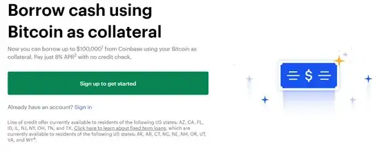 Coinbase Allows Users to borrow cash using Bitcoin as collateral