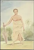 Native Tongatapu warrior, 1854