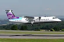 Dash 8 300 landing at Bristol (UK)