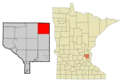 Location of Linwood Township (unincorporated)within Anoka County, Minnesota