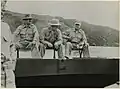Army Quartermaster General Staff on Seabee dock at Lake Sentani Base