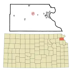 Location within Atchison County and Kansas