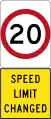 New 20&nbsp;km/h Speed Limit (Used in South Australia)
