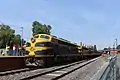 B74 leading S303 on a Royal Train trial at Castlemaine