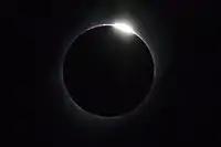 Diamond ring as seen from Grand Teton National Park, Wyoming