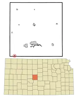 Location within Barton County and Kansas