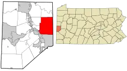 Location in Beaver County and state of Pennsylvania