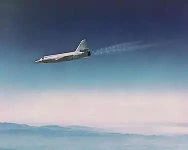 The X-2 (46-674) in-flight.