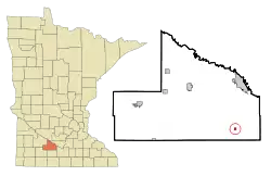 Location of Hanska, Minnesota