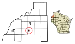 Location of Siren in Burnett County, Wisconsin.