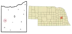 Location of Rising City, Nebraska