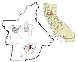 Location in Butte County and the state of California