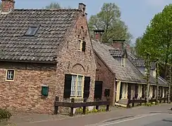 Characteristic old Dutch houses at the center of Eemnes