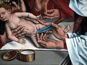 A detail from The Circumcision of Christ by Friedrich Herlin