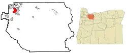Location in Oregon