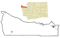 Location of Bell Hill, Washington