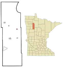Location of Leonard, Minnesota