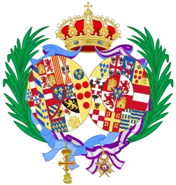 Coat of arms used as Duchess of Calabria(1960–1964)