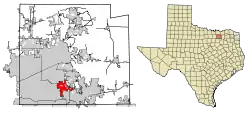 Location of Parker in Collin County, Texas