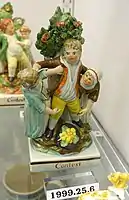 "Contest", one of a pair, 1800-1815, pearlware