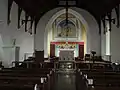 Altar Corpus Christi Church, Lisdoonvarna. Note the railing, removed in most churches.