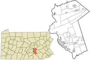 Location in Dauphin County and state of Pennsylvania.