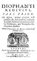 Diophantus redivivus, 1670