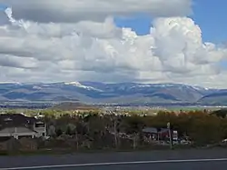 Looking east across Midway from Utah State Route 222, April 2016