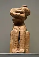 Female figurine of a woman holding a baby, Sesklo, Neolithic, 4,800–4,500 BCE