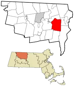 Location in Franklin County in Massachusetts