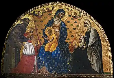 Paolo Veneziano, Doge Francesco Dandolo and His Wife Presented to the Virgin by Ss. Francis and Elizabeth