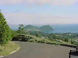 A vista of Monte Brasil as seen from an ancillary road in the parish of Terra Chã