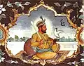 Fresco of Guru Hargobind from Baoli Sahib, Goindwal.