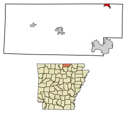 Location of Mammoth Spring in Fulton County, Arkansas.