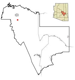 Location of Gisela, Arizona