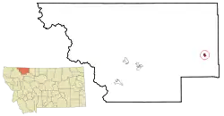 Location of Cut Bank, Montana