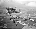 Flight of BT-13s