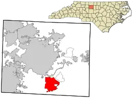 Location in Guilford County and the state of North Carolina.
