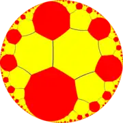 Truncated infinite-order square tiling