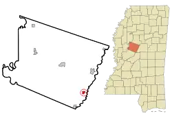 Location of Goodman, Mississippi