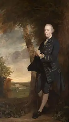 Portrait by Joshua Reynolds of John Fane 9th Earl, 1764.