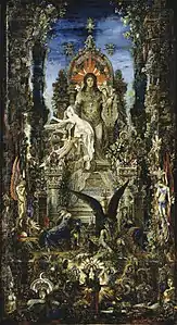 Jupiter and Semele (1894–95), 212 x 118 cm, Musée Gustave Moreau