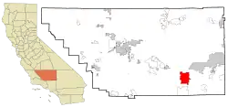 Location in Kern County and the state of California