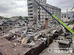 Restaurant in Kramatorsk (Donetsk Oblast) after the Russian missile strike, 27 June 2023