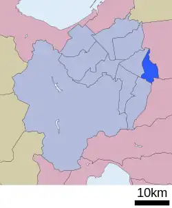 Location of Atsubetsu-ku in Sapporo
