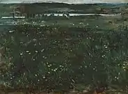 At Unter Schäftlarn on the Isar (1896), oil on canvas, 60 x 82 cm., Lenbachhaus, in Munich