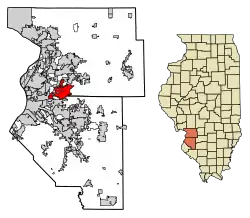 Location in Madison County, Illinois